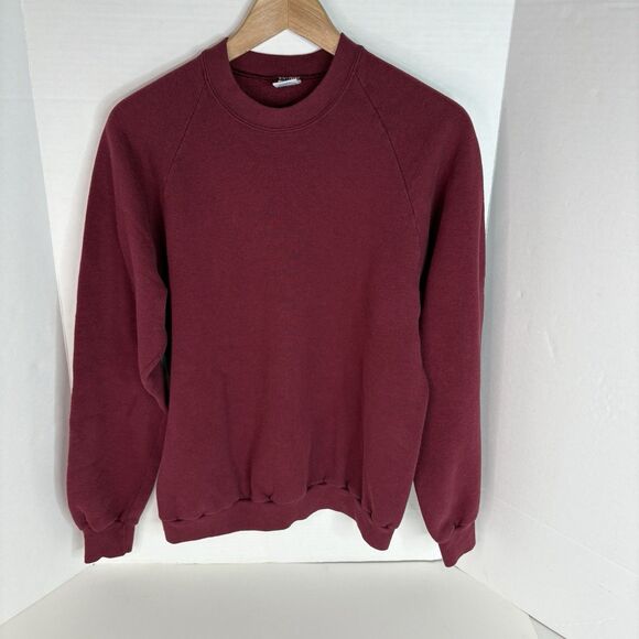 JERZEES Other - Vintage 1980s Jerzees By Russell Crewneck Sweatshirt Large Red/maroon, Blank USA